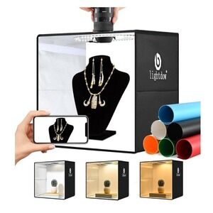 16x16x12 Photo Studio Light Box - 120 LEDs with 6 Backdrops for Perfect Shots